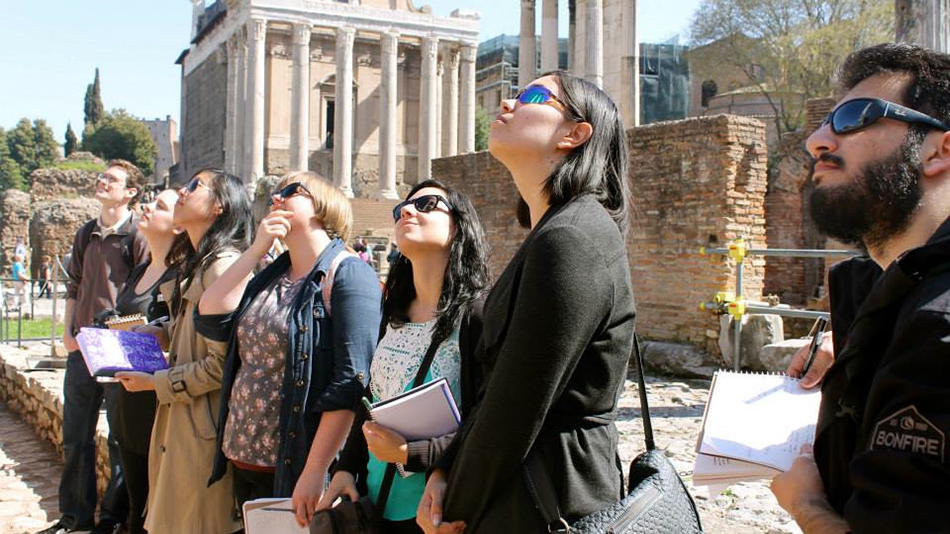UW students in the Roman Forum.