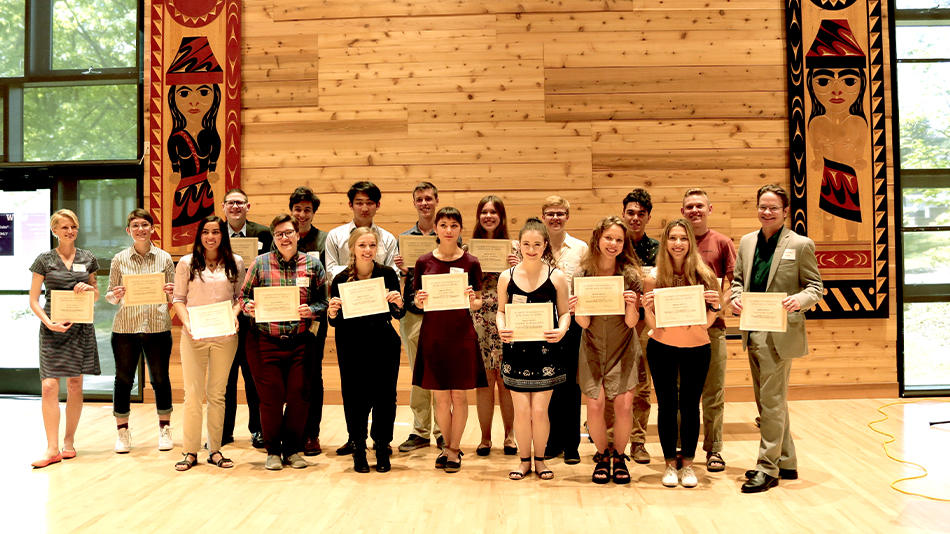 Some of the scholarship recipients at the 2019 History Scholarship Ceremony.