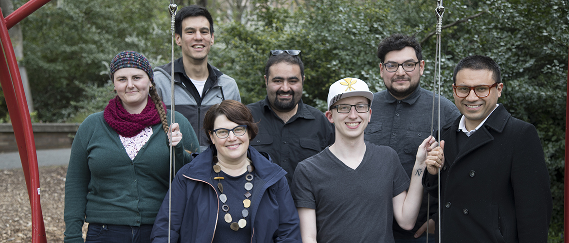 Faculty and student organizers of Hispanic Film Festival